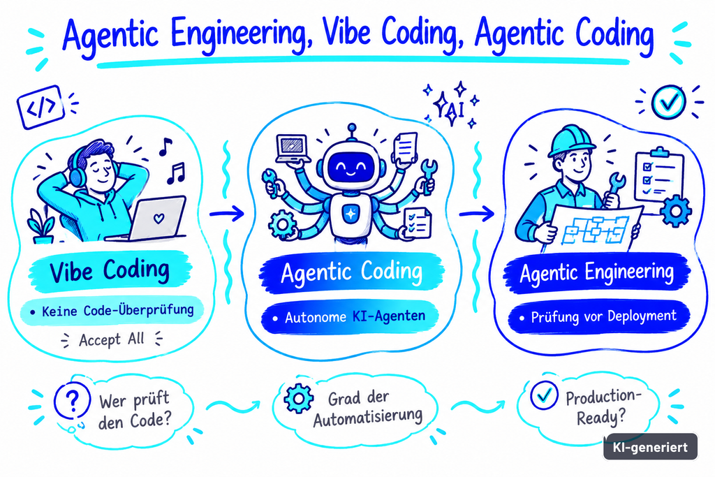 Agentic Engineering, Vibe Coding, Agentic Coding: Was die Begriffe wirklich trennt